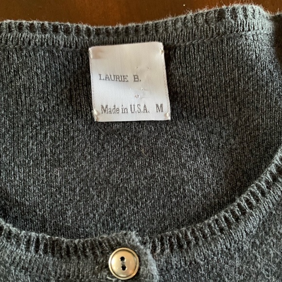 Laurie B. Shades of‎ Gray Striped Cardigan Set - Picture 10 of 14